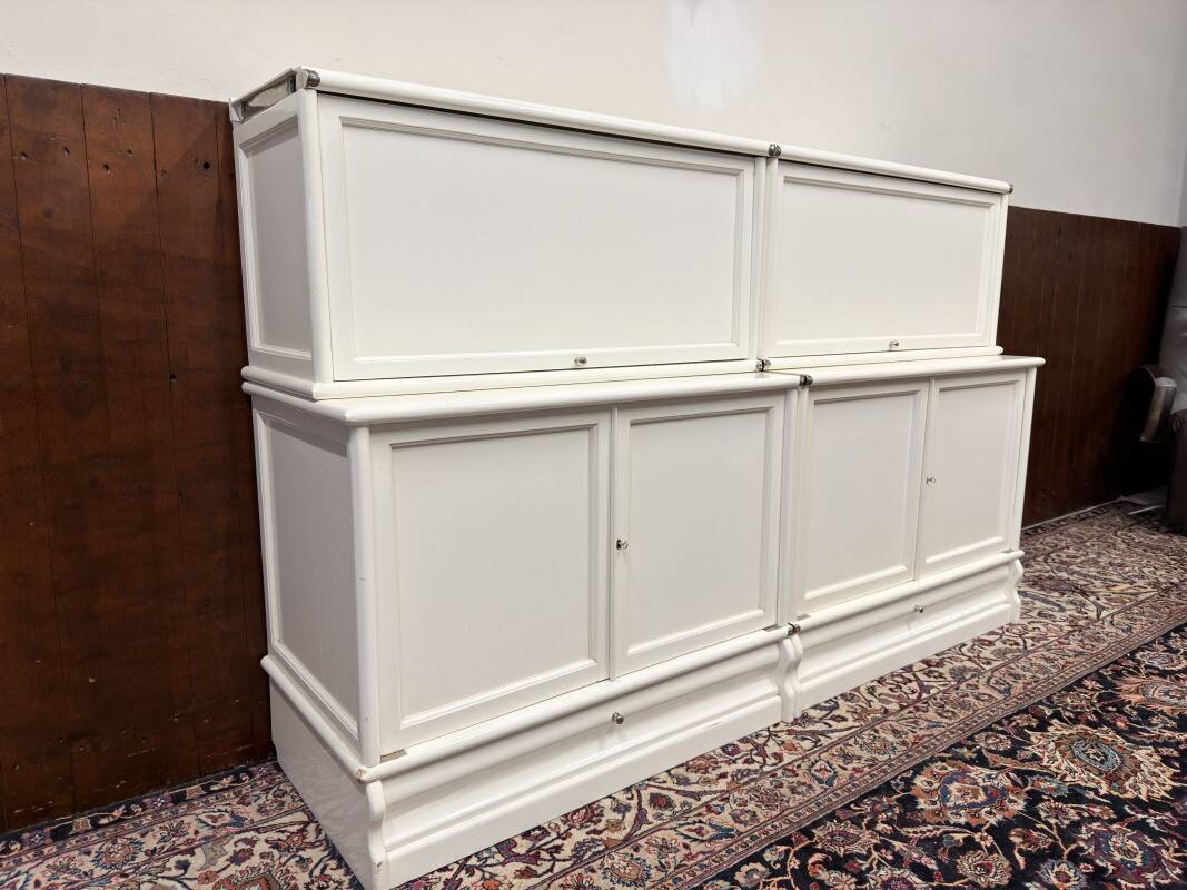 Original Globe Wernicke English Low Bookcase White