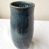 Blue stoneware vase