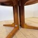Table à manger rond extensible en teck, Danemark 1960
