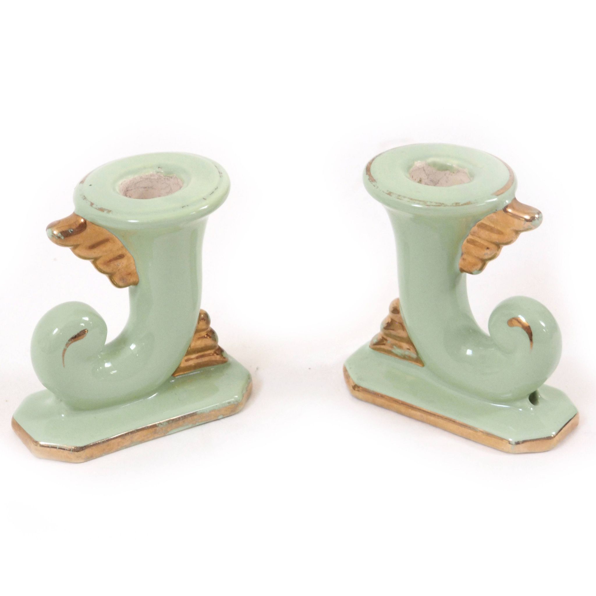 Pair of art deco candlesticks