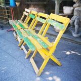 4 folding chairs of guinguette
