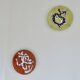 Jean Lurçat 2 enamelled ceramic plates, signed, Sant Vicens edition