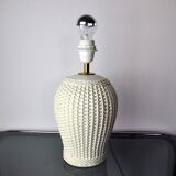 White ceramic "bamboo" lamp, Hollywood Regency, Italy, 1970
