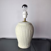 White ceramic "bamboo" lamp, Hollywood Regency, Italy, 1970