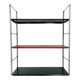 Adjustable wall shelf Mid-Century Modern in brass and metal
