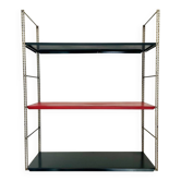 Adjustable vintage wall shelf in brass and metal, Mid-Century Modern, c
