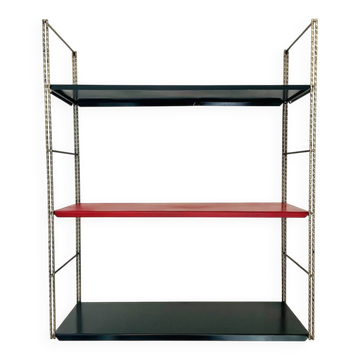 Étagère murale ajustable  Mid-Century Modern en laiton et métal