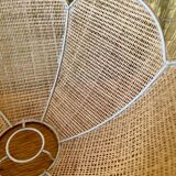 Superb suspension in rattan and wicker braided cannage style of the 1960s 1970s.