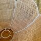 Superb suspension in rattan and wicker braided cannage style of the 1960s 1970s.