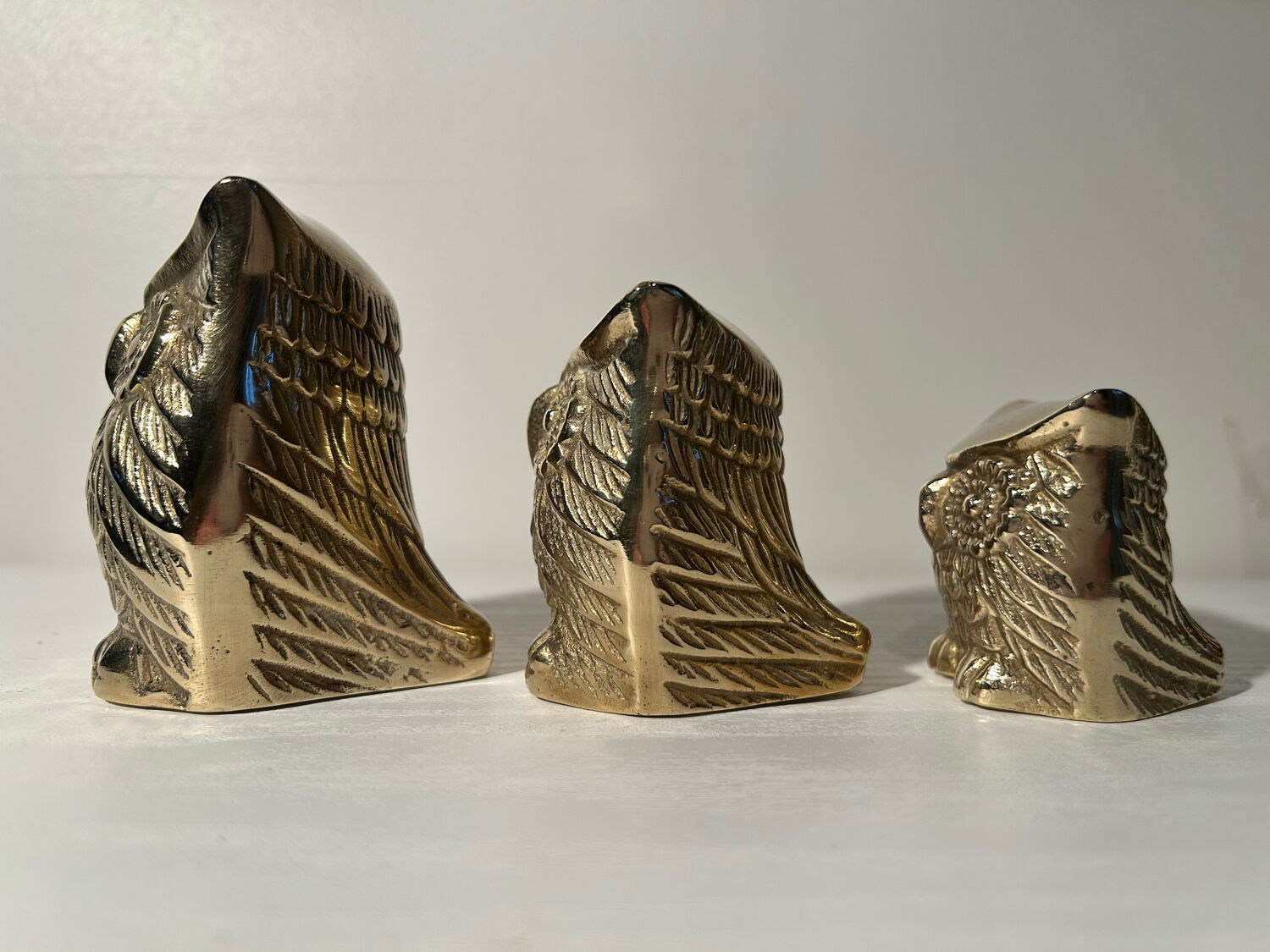 3 owls golden brass owl