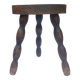 Small Spanish stool in solid oak – circa 1960
