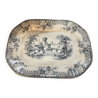 Badonvillier dish with Asian decor