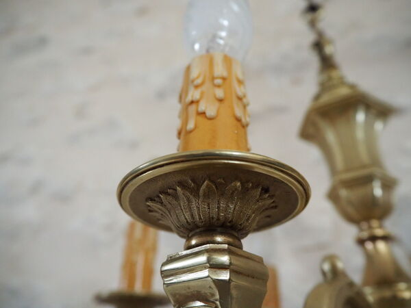 Lustre en bronze style Louis XV - 6 feux