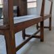 Large wooden bench with a backrest