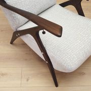 Beech armchair, Italian design, 1970s, production: Italy