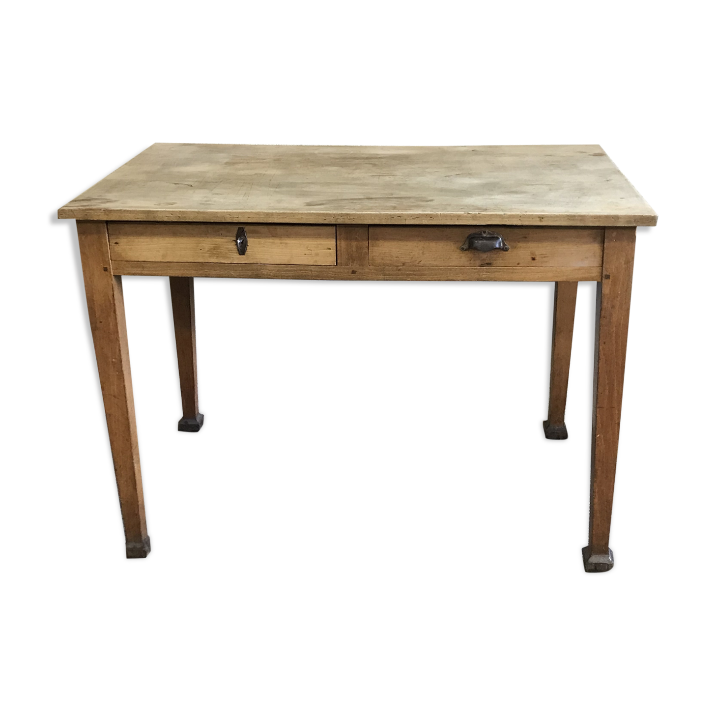 Old farm in light oak table