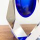 Vintage Sommerso glass vase from Murano by Alessandro Mandruzzato for Mandruzzato, 1970s.
