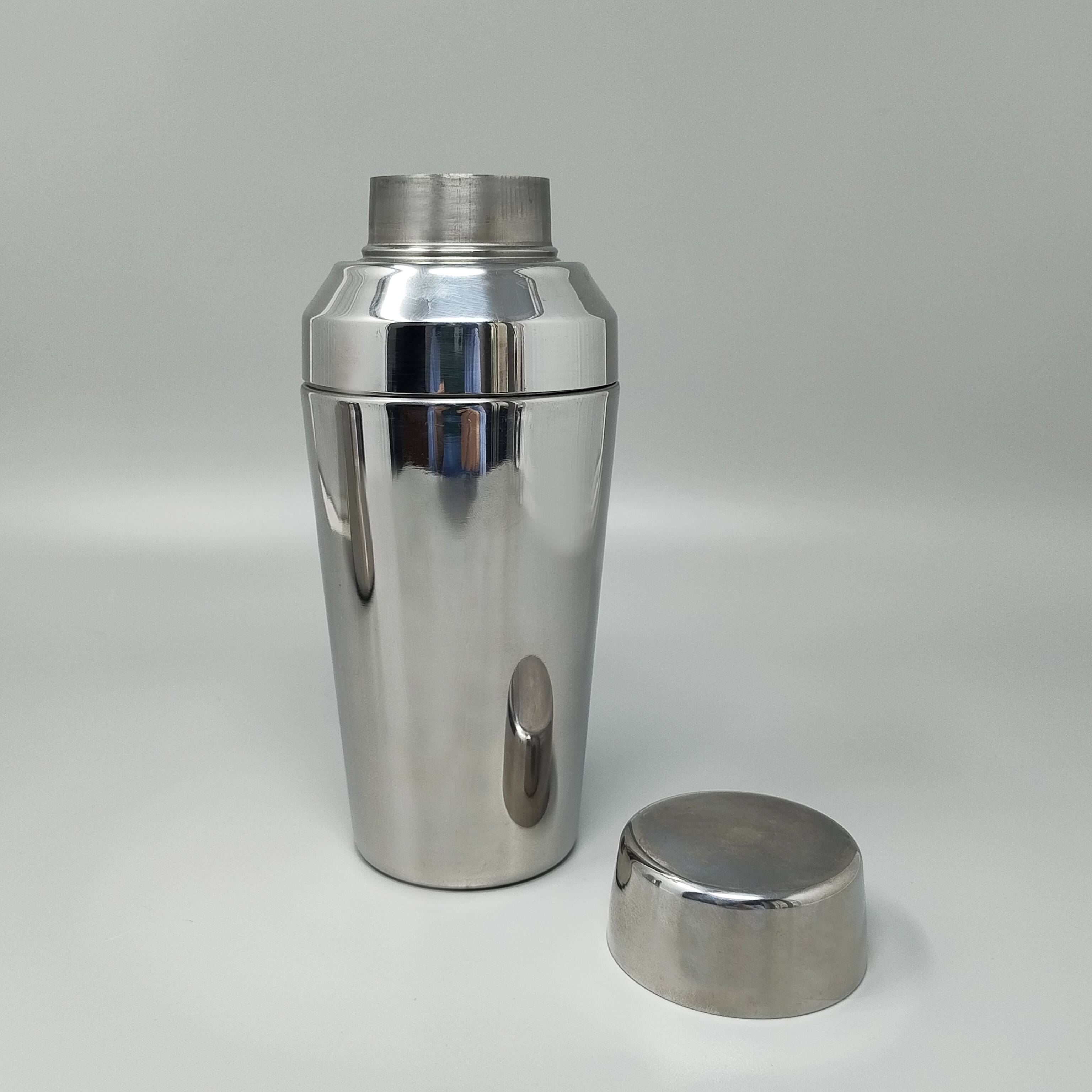 1970s Gorgeous Cocktail Shaker With Ice Bucket by Motta. Made in Italy