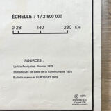 Vintage school map: agriculture in the EEC / industrial economy, mid-year 1979