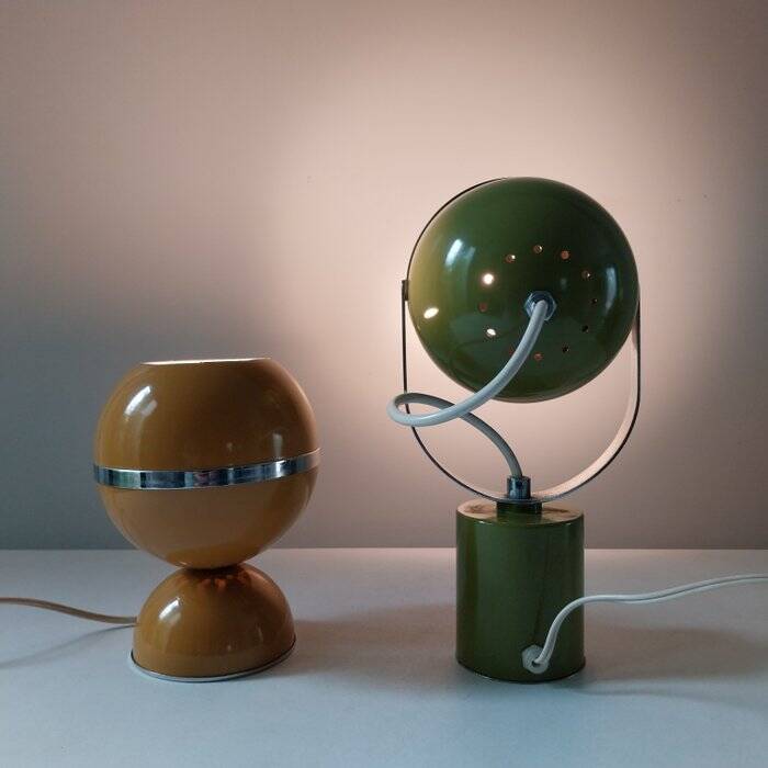 Set of vintage 70s table lamps