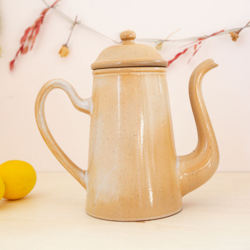 Vintage gooseneck sandstone teapot