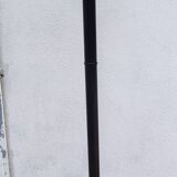 Black lacquered metal coat rack, 8 hooks and umbrella stand, 182 cm