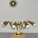 Antique 12-light Sputnik spider pendant lamp from the 60s