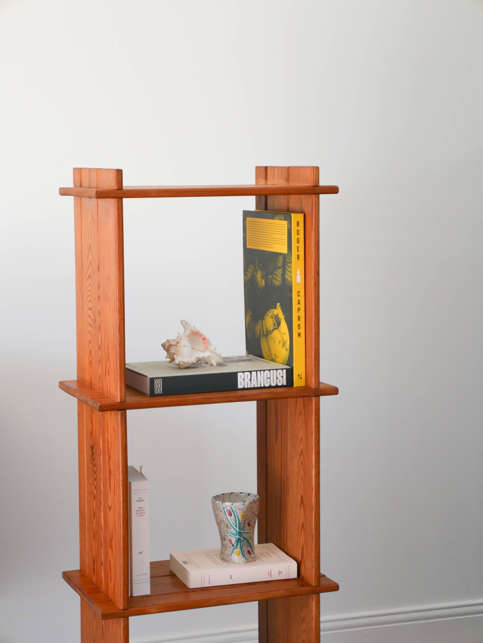 Étagère en pin, sur pieds ou à poser, 1980