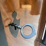 Large Biedermeier Half-Cabinet in Ebonized Walnut, South Germany, 1820