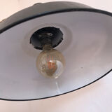 Suspension enamelled khaki lampshade