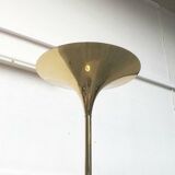 Vintage German floor lamp in Hollywood Regency style made of brass by Doria Leuchten, 1970s.