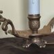 Pair of bedside lamps in chiselled bronze - bird shape -