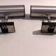 Pair of brushed aluminum wall lamps Staff 1970