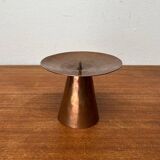 Handmade German copper candlestick from the mid-century by AWD, 1960s.