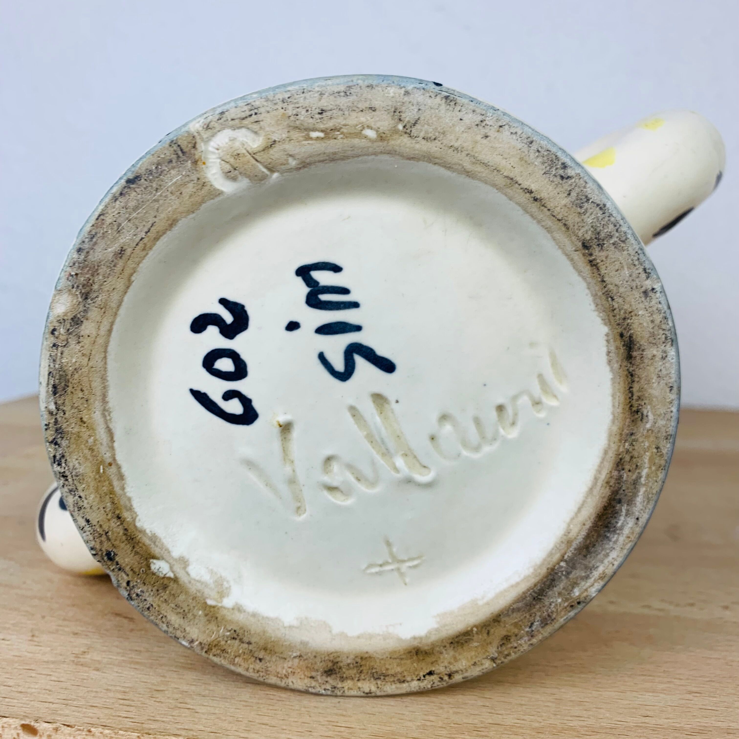 Sim Vallauris ceramic vase with handles