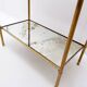 Two-tier side table with eglomisé mirror by Maison Jansen, French.