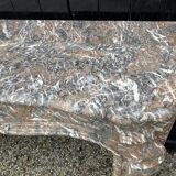 Louis XV Style Fireplace In Grey Marble Of the Ardennes