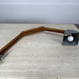 Lampe articulée constructiviste en bois et métal
