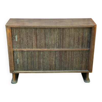 Banque de soyeux lyonnais vintage buffet portes coulissantes en bois