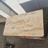 Napoleon III chest of drawers in mahogany and marble slab