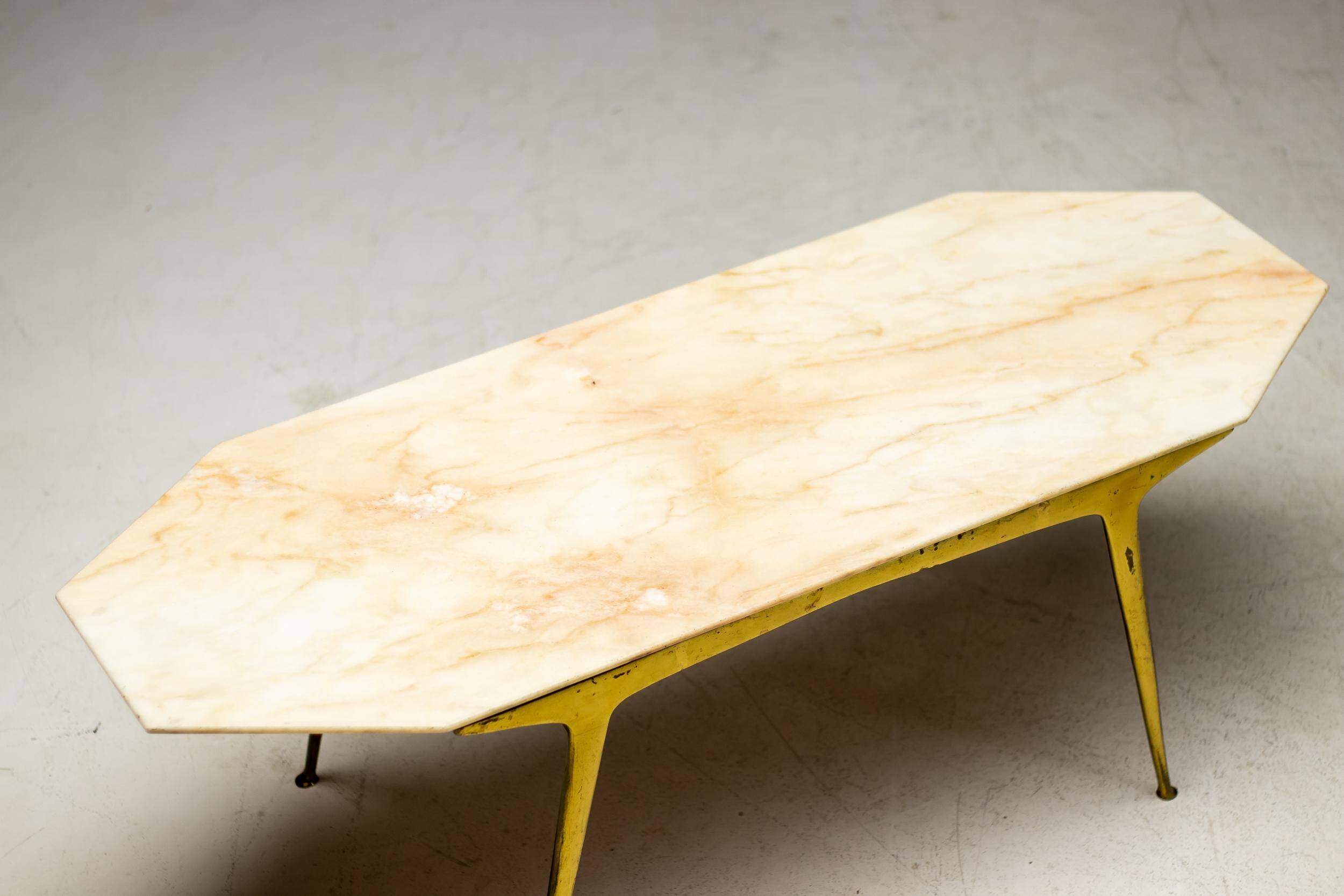 Italian coffee table with marble top, 1960
