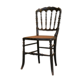 Chaise Napoléon III en bois et cannage, années 20