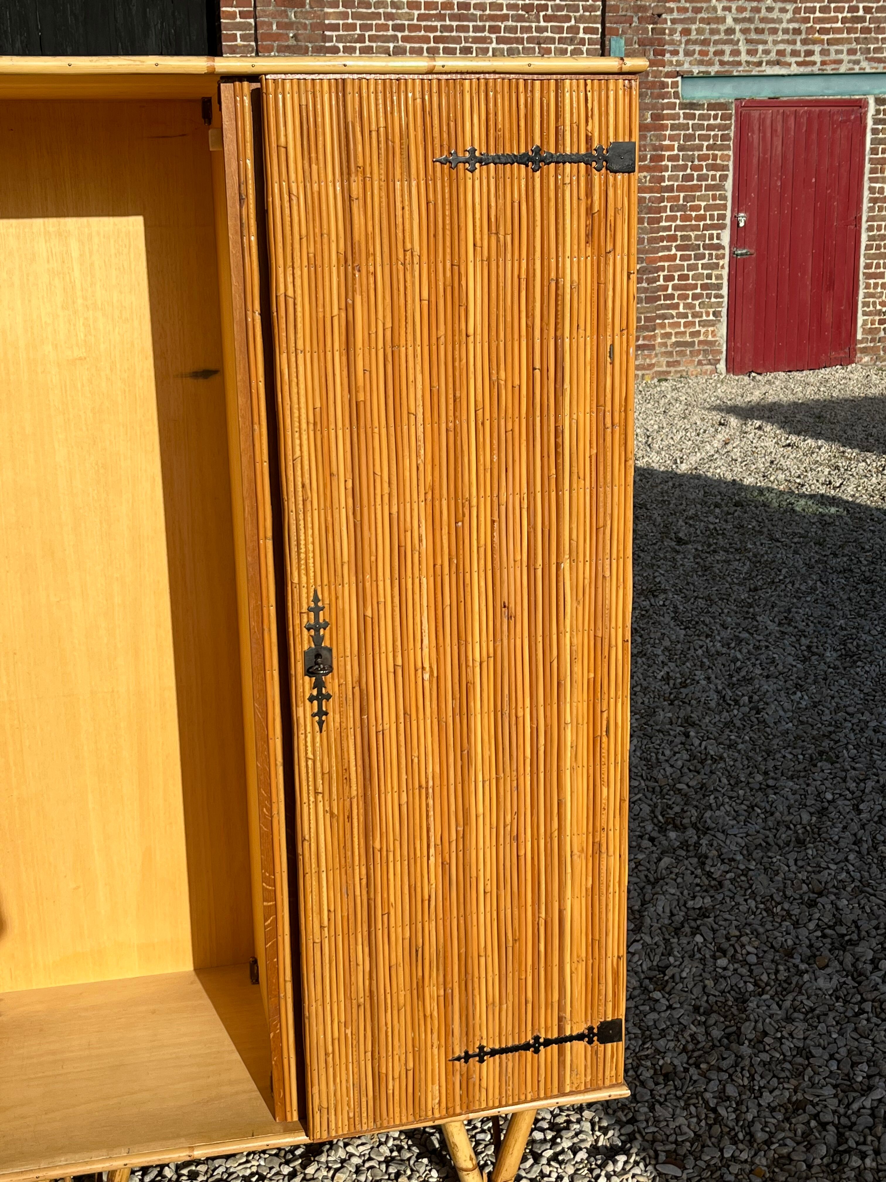 Vintage rattan cabinet