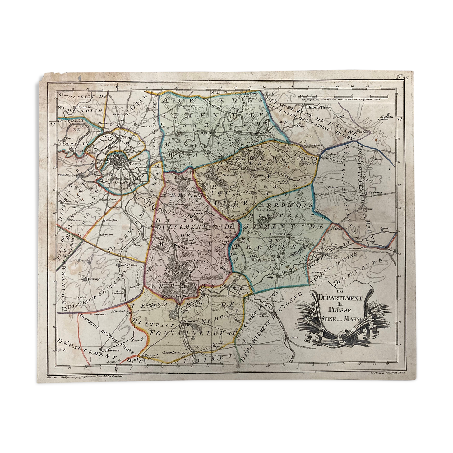 Old Map of Seine-et-Marne