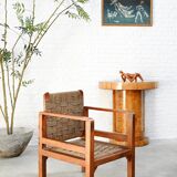 Art Deco Console in Burl Wood, France, 1930s