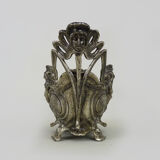 Jardinière en bronze argenté époque Art Nouveau