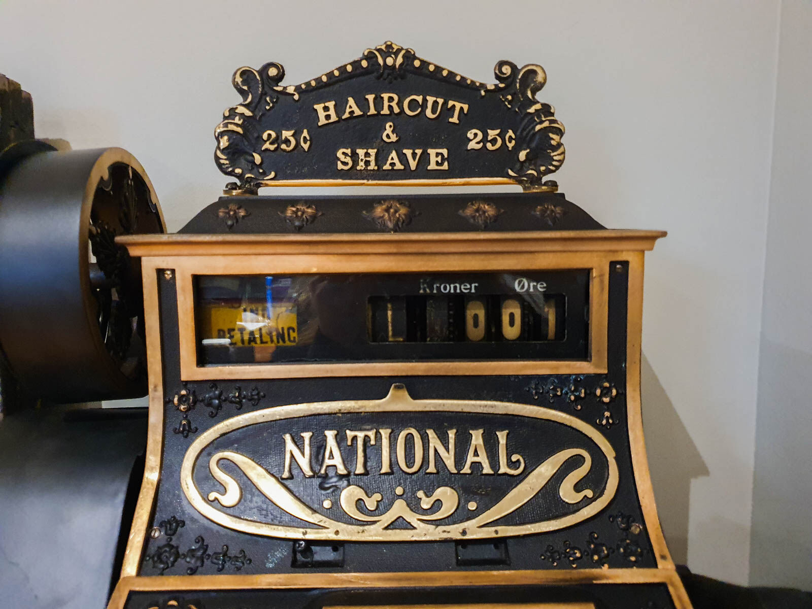 Former National Barber Shop cash register