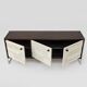 Vintage sideboard with handmade relief surface, metal, Germany, 1960s