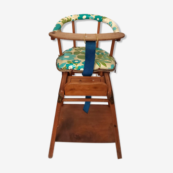 Chaise d'enfant 1950 en hêtre modulable