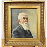 Oil on canvas of a portrait "Mr. Veillon"